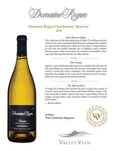Domaine Rogue Chardonnay 2021, "Quercia"