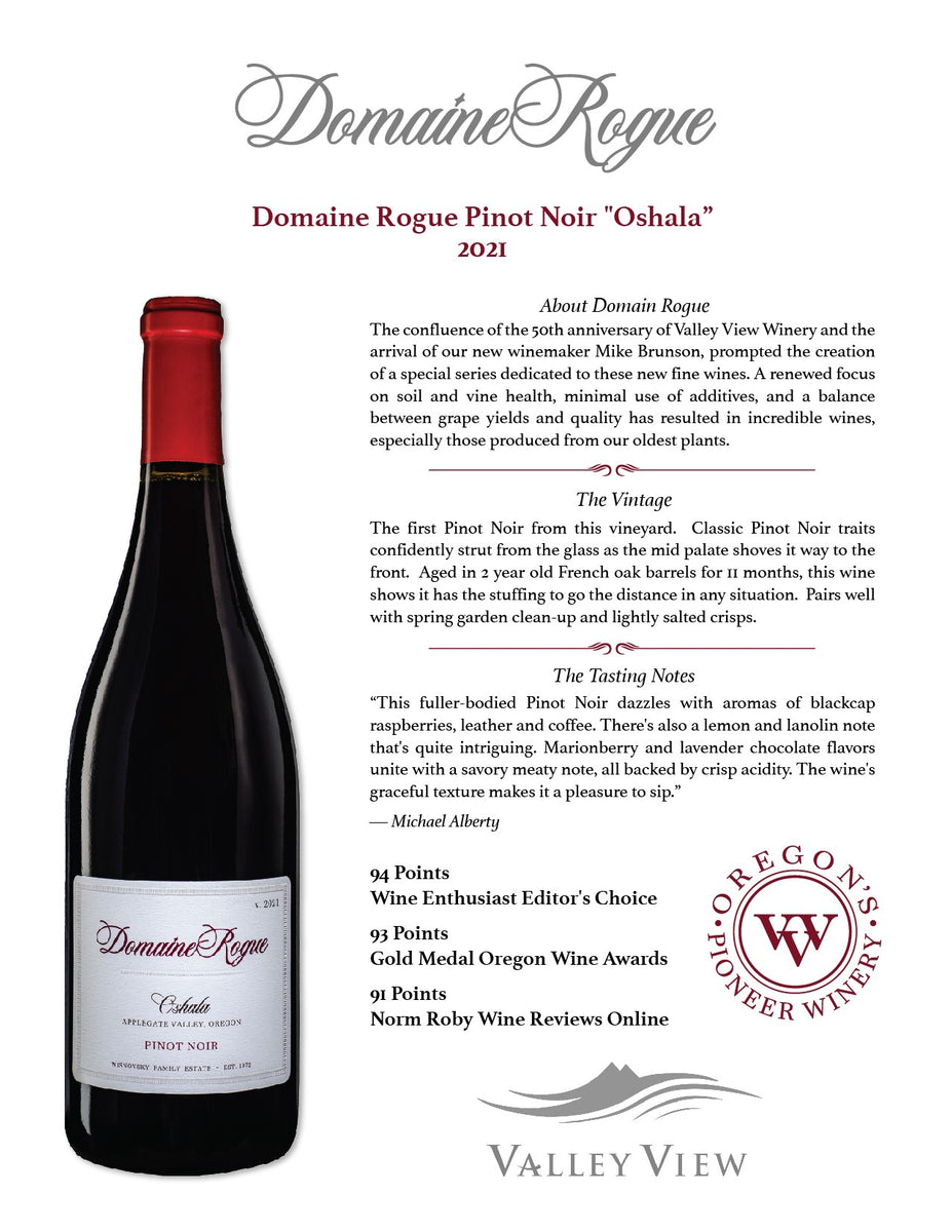 Domaine Rogue Single Vineyard Trio – Valley View Wines